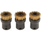 ROund Steam Cleaner Brush Set With Brass Bristles, Black, 4.0Cm X 2.5Cm