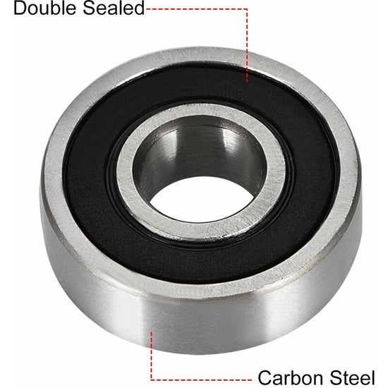 8 pcs Deep Groove Ball Bearing 6000Rs Two Sealed 10X26X8Mm Carbon Steel