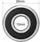 8 pcs Deep Groove Ball Bearing 6000Rs Two Sealed 10X26X8Mm Carbon Steel