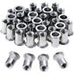 100 pcs M6 Stainless Steel Rivet Nuts Flat Thread Rivet Nuts