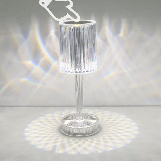 Crystal LED Table Lamp, Rechargeable Cordless Table Lamp, Touch Dimming LED Bedside Lamp For Living ROom Hotel Bedroom