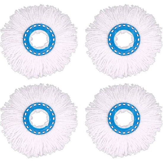 4 pcs Microfiber Mop Heads, ROund Replacement Mop Heads 360 ROtation Mop Heads For Floor Cleaning (Diameter 16Cm)
