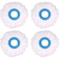 4 pcs Microfiber Mop Heads, ROund Replacement Mop Heads 360 ROtation Mop Heads For Floor Cleaning (Diameter 16Cm)