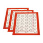 Silicone Baking Mat 3 pcs Set Reusable Non-Stick Baking Sheet Pastry Kneading Dough Oven Mat For Macaron Biscuit Dough,