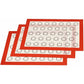 Silicone Baking Mat 3 pcs Set Reusable Non-Stick Baking Sheet Pastry Kneading Dough Oven Mat For Macaron Biscuit Dough,