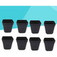 50 pcs Black Seedling Pot - Square Plastic Plant Pots - Small Indoor Outdoor Flower Pot (Black/ 6X6X6.5Cm)