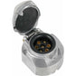 7 Pin Aluminum Alloy 7 Pin Electrical Trailer Socket Car Light Connectors For Boats, Caravans, Motorhomes Or Other