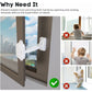 Child Safety Window Limiter For Baby Safety Window Locks, Window Safety Locks For Toddlers And Pets (White)