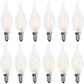 LED Bulb E14 Flame, Candle Shape, Warm White 2700K, 4W Incandescent Equivalent 40W, 400Lm, Pack Of 12 [Energy Class A+]
