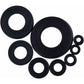 500 pcs Black Plastic Washers Lock Washers Fasteners, Self-Locking Washer Assortment Mechanical Washer M2.5 M3 M4 M5 M6