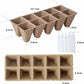 10 Pack Peat Pots, 100 Cells Biodegradable Seedling Starter Kit For Indoor Outdoor, Includes 10 Plastic Plant Labels