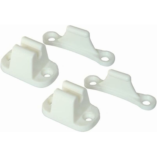 2X T-Shaped Door Retainer Kit Stop Retaining Plastic Hook Holder Compatible Door Latch Bracket For Rv Trailer Camper