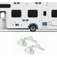 2X T-Shaped Door Retainer Kit Stop Retaining Plastic Hook Holder Compatible Door Latch Bracket For Rv Trailer Camper