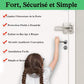 2Pack Security Door Lock Steel Window Guard Lock Entry Door Without Chain Lock Latch For Window Door