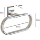 Oval Towel Ring Solid Brass Polished Chrome Elegant Wall Mount-Sunny