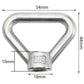 Lifting Eye Nut 8 pcs M8 Ring Nut Screw Nut Silver 304 Stainless Steel Triangle Ring Nut Lifting Ring Eye Nut Fastener