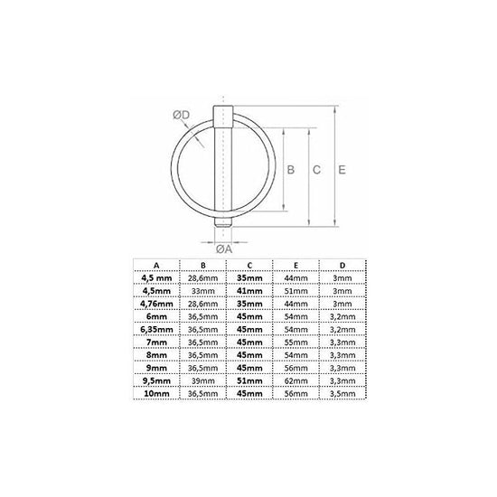 Pins 6Mm X 45Mm Pins 6.0Mm [10 Pieces] Electrogalvanized