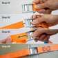 Lashing Straps, 6 M Length, 25 Mm Width, 150 Kg Lashing Capacity, Complies With Din En 12195-2 - Orange