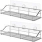 Shower Caddy Bathroom Shelf Basket Toilet Kitchen Spice Rack Sus304 Stainless Steel No Drilling - 2 Pack