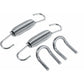2 pcs Exhaust Pipe Spring,65Mm Length Exhaust Pipe Muffler Swivel Spring Stainless Steel ROtating Mounting Springs With