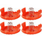 4 Pack Spool Caps + 4 Spring Replacement Parts Compatible With Black+Decker Rc-100-P String Trimmers