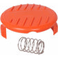 4 Pack Spool Caps + 4 Spring Replacement Parts Compatible With Black+Decker Rc-100-P String Trimmers