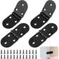 4 pcs Stainless Steel Folding Table Hinges - 180 Degree ROund Screw-In Hinges - Folding Table Hinges - Table Hinges -