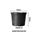 10 pcs Plastic Flower Pots, 16Cm Thicken Plant Pots Plant Container Indoor Gardening Pot (Black)