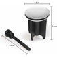Ersandy Sink Plug ⌀ 40Mm Height Adjustable For Bathroom, Universal Aluminum Alloy Sink Plug - Black