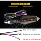 4 pcs 12V Universal Motorcycle Turn Signal Indicator Amber Light Dual Color 17 LED Blue Amber Lamp