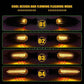 4 pcs 12V Universal Motorcycle Turn Signal Indicator Amber Light Dual Color 17 LED Blue Amber Lamp