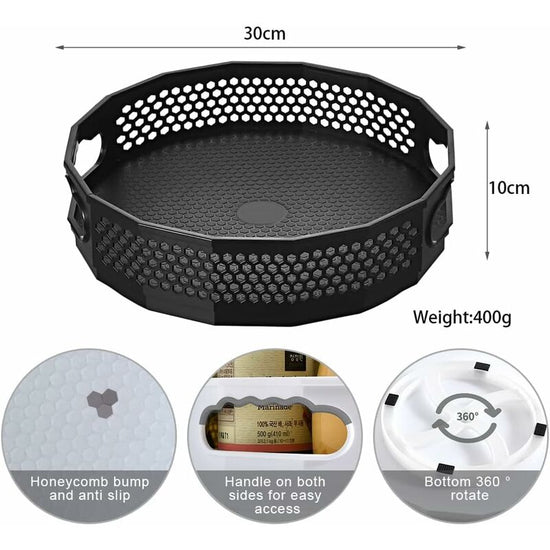 Turntable, Plastic Spice Rack Organizer For Spices Condiments Kitchen Storage, Kitchen Cupboard Turntable, Spice Rack