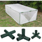 4 pcs 4 Way Garden Frame Corner Connector Pipe Connector Corner Connector For Greenhouse Furniture Frame Inner 16Mm