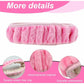 3 pcs Car Steering Wheel Cover Anti-Slip Elastic Pink Plush Universal Car Steering Wheel Cover With Handbrake And Gear