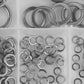 180 pcs 8 Size 304 Stainless Steel Spring Washer Assortment Kit, Spring Washers Kit M2.5 M3 M4 M5 M6 M8 M10