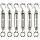 6 pcs Wire Tensioner M4 Stainless Steel Adjustable Turnbuckle Hook And Eye Set Heavy Duty