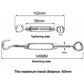 6 pcs Wire Tensioner M4 Stainless Steel Adjustable Turnbuckle Hook And Eye Set Heavy Duty
