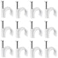 400 pcs Steel Cable Clips Wall Mounted - Various  - Strong - Durable - White - ROund - 400 6Mm - Cable Management
