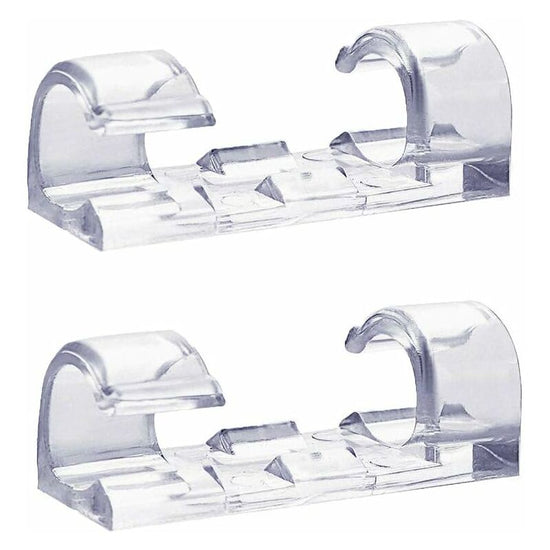 60 Pack Clear Cable Clips, Strong Self-Adhesive Cable Holder, Durable Plastic Cord Management Organizer Clamps For Home