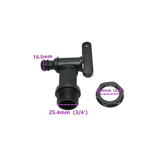 1000L Plastic Tank Faucet, Ibc Water Storage Box Adapter, Garden Hose Faucet Adapter, For Rainwater Collector, Fuel