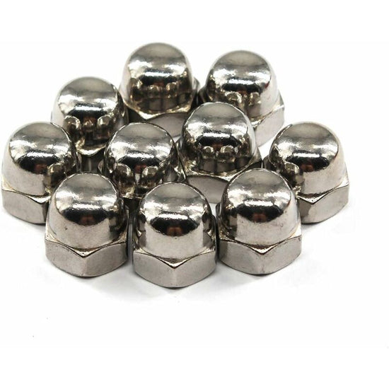 M6 Acorn Cap Nut Hex Nut Set 304 Stainless Steel (30 pcs)