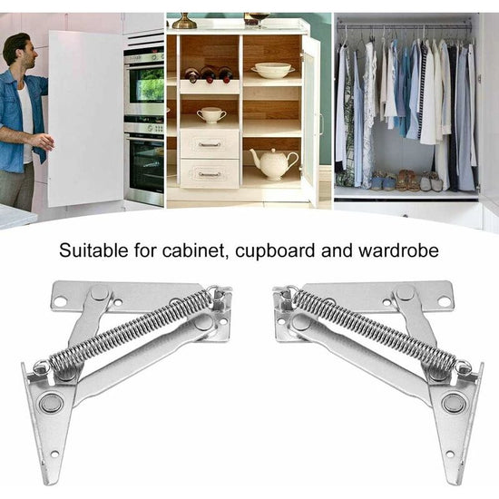 2 pcs Durable Steel Folding Support Hinges For Cupboard, Wardrobe, Cabinet, Door