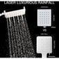 Shower Head, Large Square Shower Head With One-Hand Control, High Pressure Shower Head With 6 Shower Modes, Chrome
