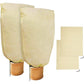 2 Pieces Plant Winter Protection Bags Winter Protection For Potted Plants, Beige, Solid, 100 X 80 Cm