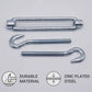 4 pcs M6 Adjustable Cable Turnbuckle With Hook And Loop - Cable Tension (4 pcs, M6)