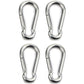 4 pcs Heavy Duty Carabiner Hooks For Sports, Locking Dogs, Hammock Swing, 304 Stainless Steel, 8Mm Thickness
