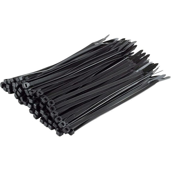 Pack Of 100 Cable Ties, Black, 200 X 4.8 Mm