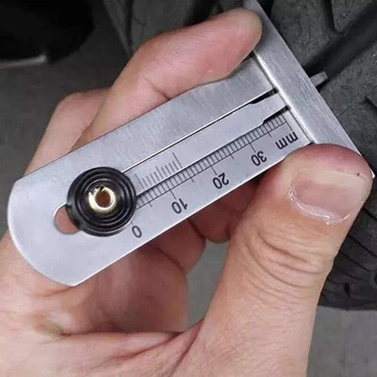 Tire Tread Depth Gauge, Stainless Steel Tire Tread Depth Gauge Safety Tire Ruler Tire Meter 0-30Mm For Car Motorcycle
