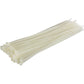 100 Pack Cable Ties, White/Natural, 370Mm X 4.8Mm, Premium Quality Plastic Cable Ties