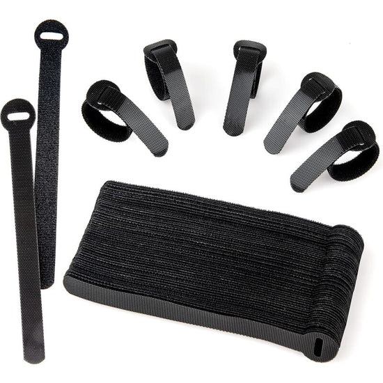 60 Pack Black Reusable Cable Ties Adjustable Releasable Cable Management Clips For Pc Cables, Organizing Cords, Tv,